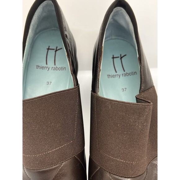 Thierry Rabiton Leasuure Women’s Mid Wedge Slip On Brown Leather 37 Comfort - Picture 12 of 16